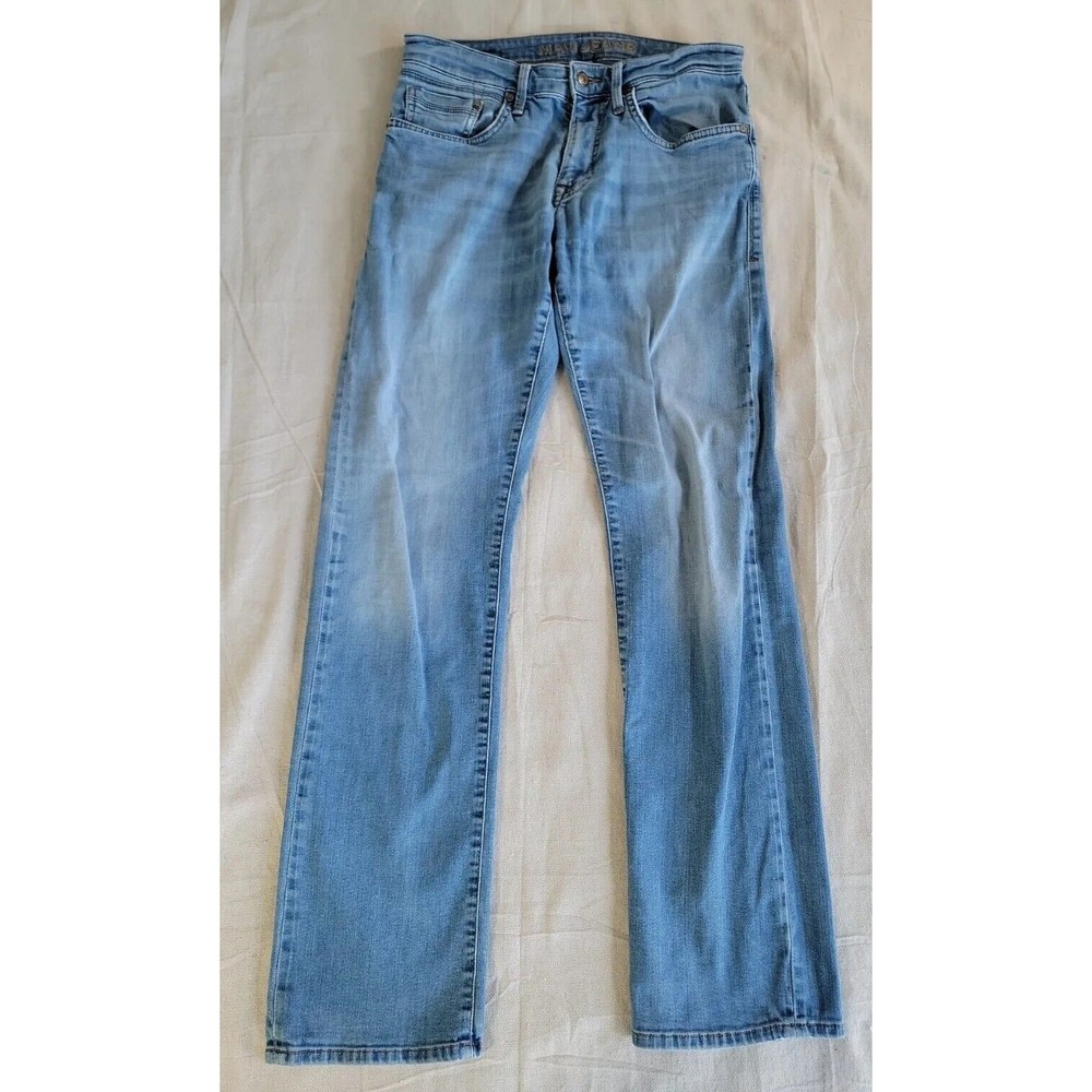 Mavi Womens Jeans 31x32 Malin Distressed Boot Blue Stretch Mid Rise Paint Soft